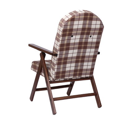 Fauteuil relax Amalfi en bois - Tissu marron