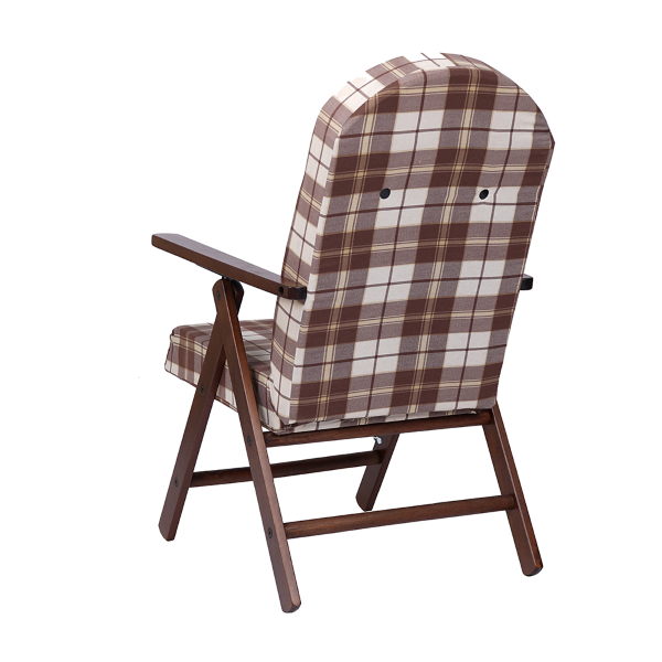 Fauteuil relax Amalfi en bois - Tissu marron