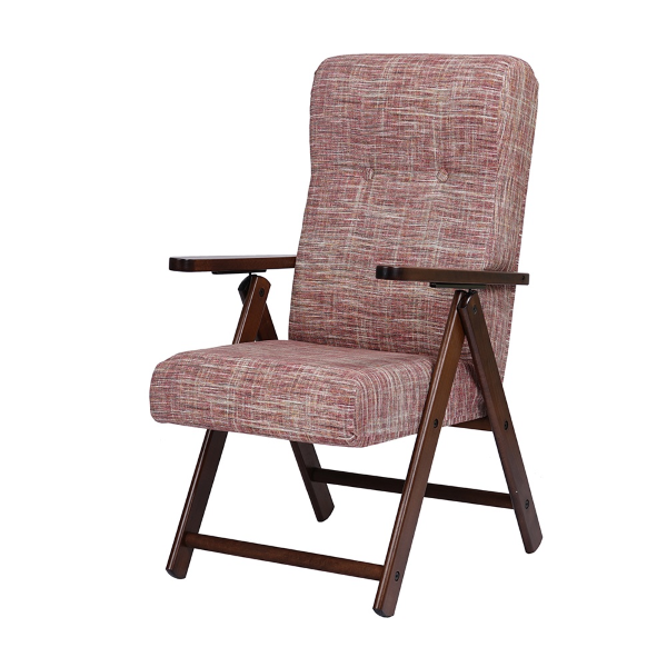 Fauteuil en bois de hêtre avec tissu à rayures Rosso - Molisana