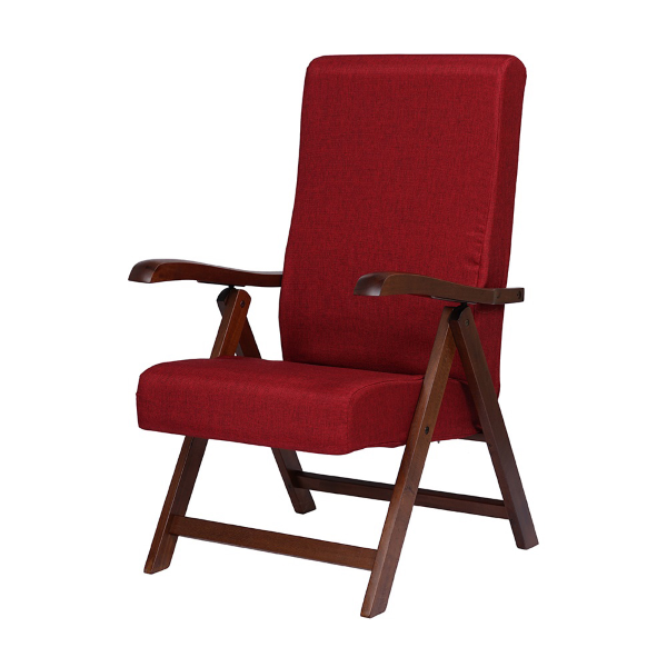 Fauteuil ELITE MIAMI en bois de hêtre avec rembourrage relax inclinable 4 positions BORDEAUX