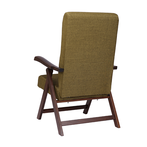 Fauteuil ELITE MIAMI en bois de hêtre avec rembourrage relax inclinable 4 positions VERT
