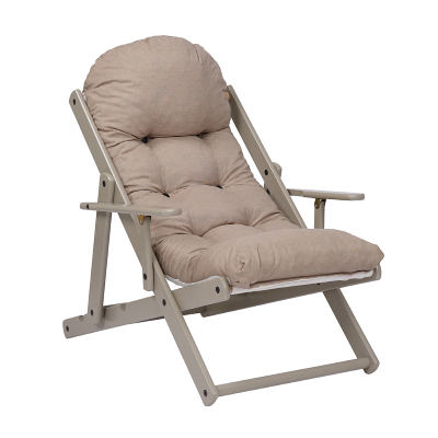 Folding wooden armchair 3 positions - Mexico dove gray frame