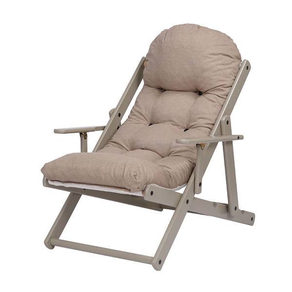 Folding wooden armchair 3 positions - Mexico dove gray frame