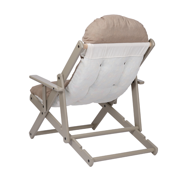 Folding wooden armchair 3 positions - Mexico dove gray frame