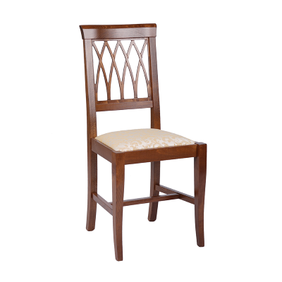 Chaises de cuisine en bois de noyer avec assise rembourrée 2 pièces - TRECCIA