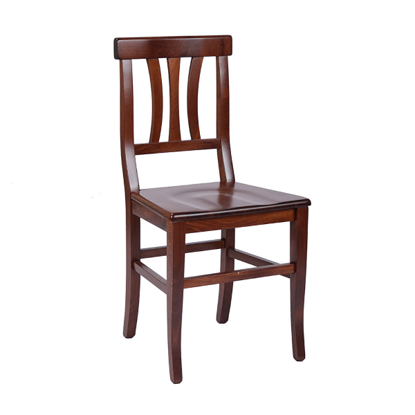 LAURA Küchenstuhl aus Holz mit massiver Sitzfläche 2er SET