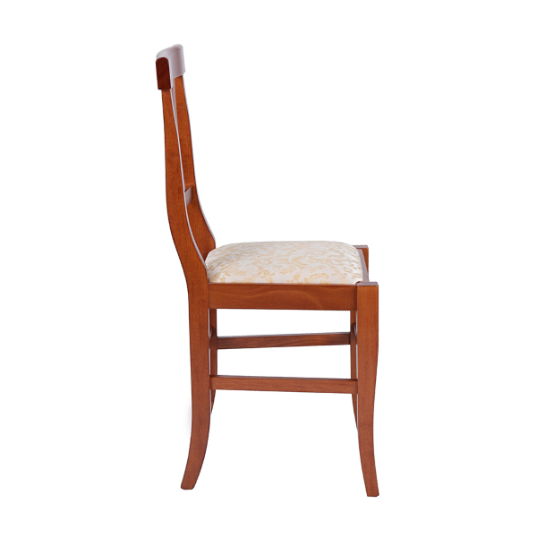 Chaise en bois avec assise rembourrée LAURA cerisier SET 2 PCS