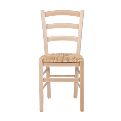 Stühle aus natürlichem Buchenholz mit Sitz aus Reisstroh – VENEZIA 2ER-SET