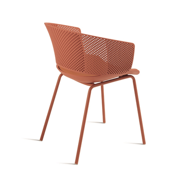 Stuhl aus robustem Polypropylen und Polsterung aus Polyurethan CUTOLO 2 Stühle