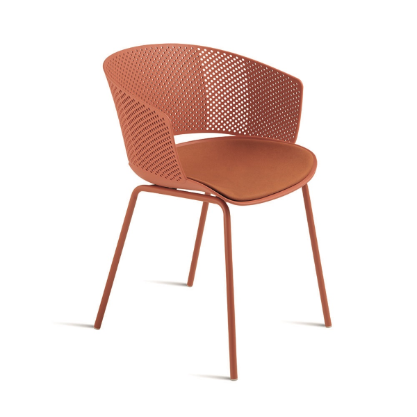 Stuhl aus robustem Polypropylen und Polsterung aus Polyurethan CUTOLO 2 Stühle