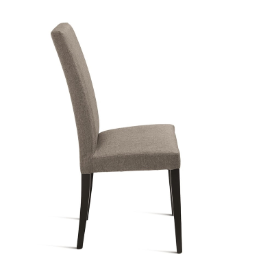 Stuhl aus Caffèlatte-Stoff mit Holzbeinen DENVER 2 Stühle