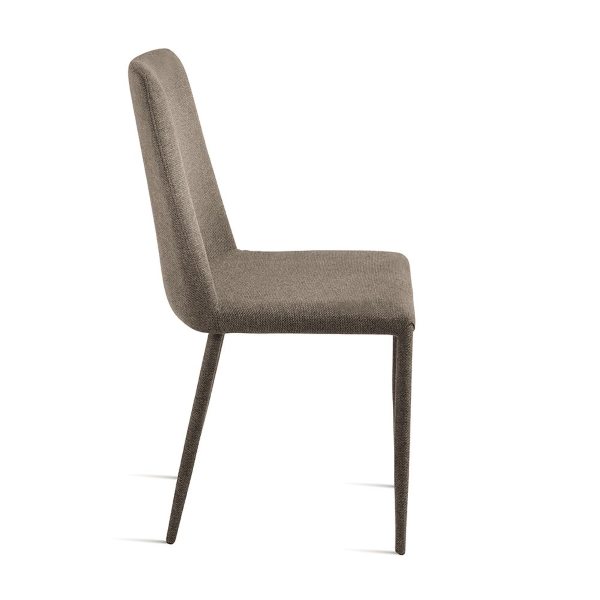 Chaise rembourrée en tissu marron ETTORE 2 chaises
