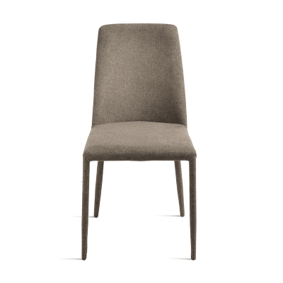 Chaise rembourrée en tissu marron ETTORE 2 chaises