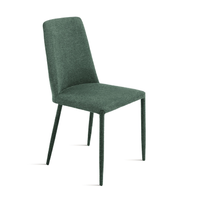 Gepolsterter Stuhl aus grünem Stoff ETTORE 2 Stühle