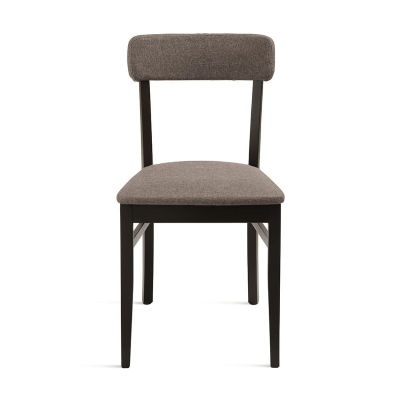 Stuhl aus Caffèlatte-Stoff mit Holzstruktur LIPSIA 2 Stühle