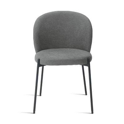 Stuhl aus anthrazitfarbenem Stoff mit Metallstruktur MEGGIE 2 Stühle