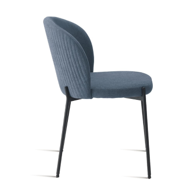 Sedia in tessuto Blu con struttura in metallo MEGGIE 2 sedie
