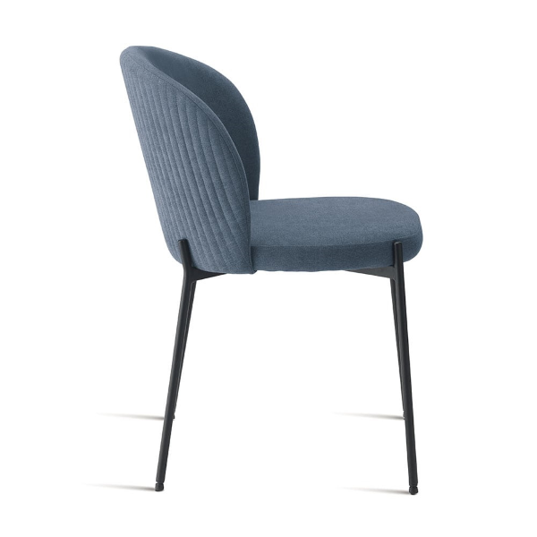 Sedia in tessuto Blu con struttura in metallo MEGGIE 2 sedie