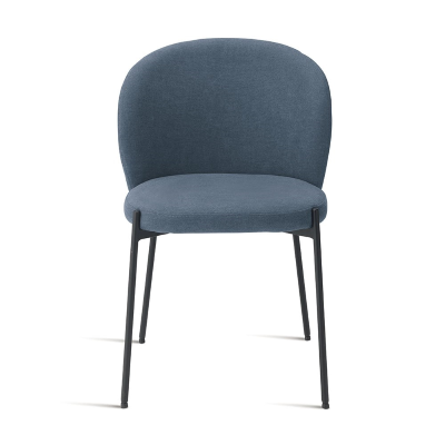 Sedia in tessuto Blu con struttura in metallo MEGGIE 2 sedie