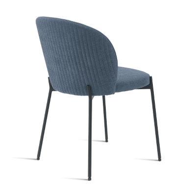 Sedia in tessuto Blu con struttura in metallo MEGGIE 2 sedie