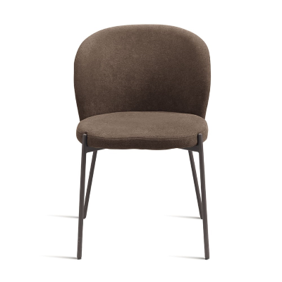 Brauner Stoffstuhl mit Metallstruktur MEGGIE 2 Stühle