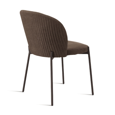 Brauner Stoffstuhl mit Metallstruktur MEGGIE 2 Stühle
