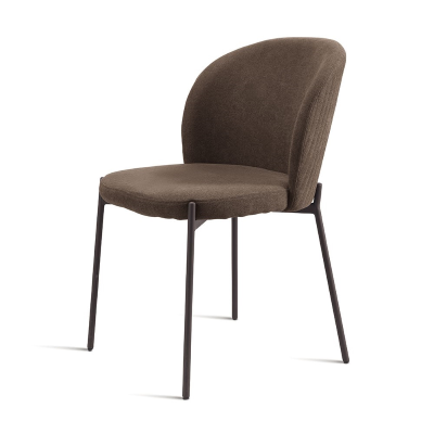 Brauner Stoffstuhl mit Metallstruktur MEGGIE 2 Stühle