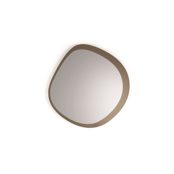 FILL shaped mirror 88x90 cm with Bronze frame