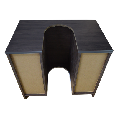 Vanity unit cover under basin 2 doors 2 drawers coffee elm