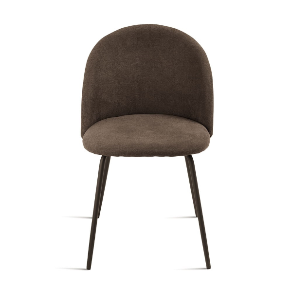 Dining chair in fabric and brown metal legs - KAREN 2 chairs