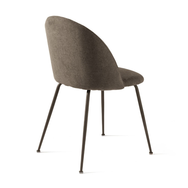 Dining chair in fabric and brown metal legs - KAREN 2 chairs