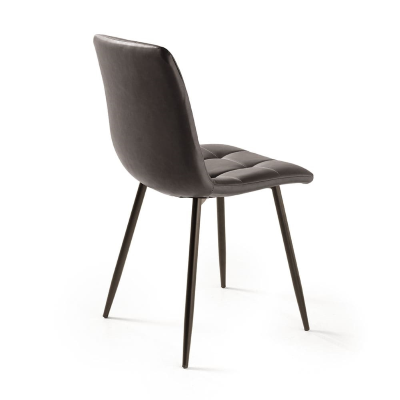 Küchenstuhl aus Kunstleder und braunen Metallbeinen - ARCA 2 Stühle