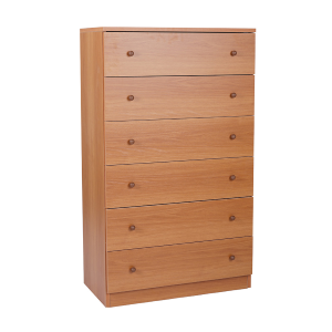 Chest of drawers in melamine 6 drawers 74x126h cm Noce Natura
