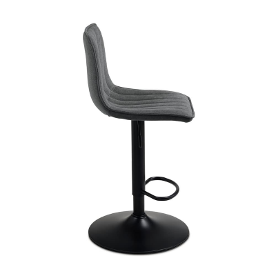Drehhocker aus dunkelgrauem Stoff und Metallstruktur KOLE 2 Stück