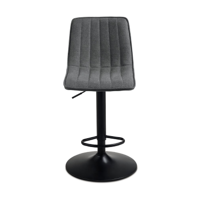 Drehhocker aus dunkelgrauem Stoff und Metallstruktur KOLE 2 Stück