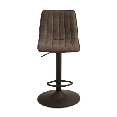 Drehhocker aus braunem Stoff und Metallstruktur KOLE 2 Stück