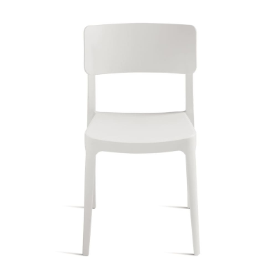 Stackable garden chair in polypropylene - FRA White 2 pieces
