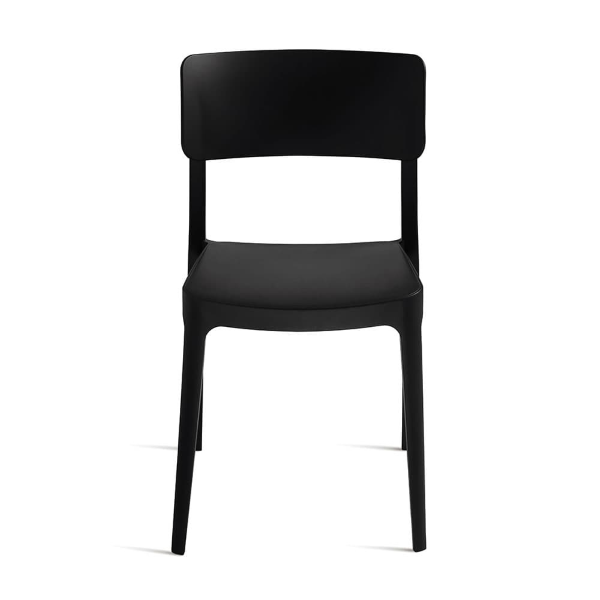 Stapelbarer Gartenstuhl aus Polypropylen - FRA Schwarz 2 Stück
