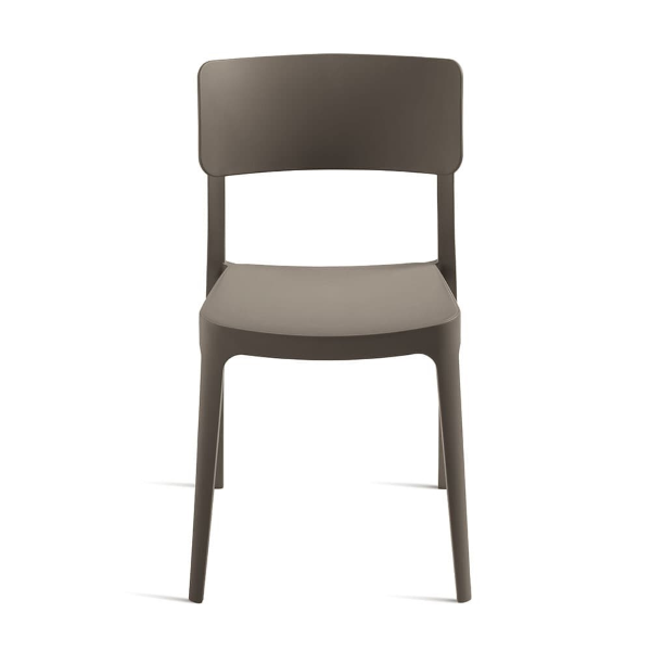 Stapelbarer Gartenstuhl aus Polypropylen - FRA Taubengrau 2 Stück