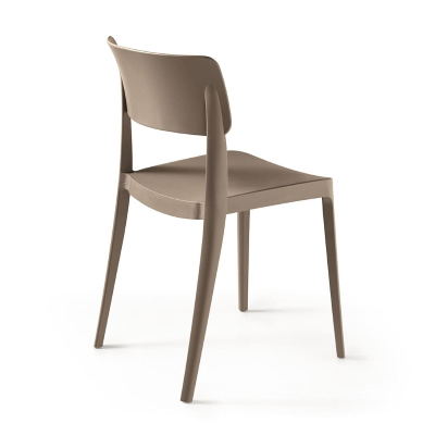 Stapelbarer Gartenstuhl aus Polypropylen - FRA Taubengrau 2 Stück