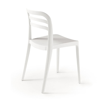 Silla de jardín apilable de polipropileno - DJANGO blanco 2 uds