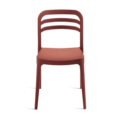 Sedia da giardino in polipropilene impilabile - DJANGO ROSSO 2 pezzi