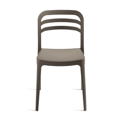 Silla de jardín apilable de polipropileno - DJANGO gris claro 2 piezas