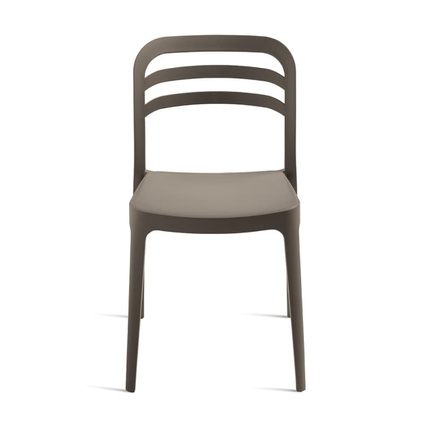 Silla de jardín apilable de polipropileno - DJANGO gris claro 2 piezas