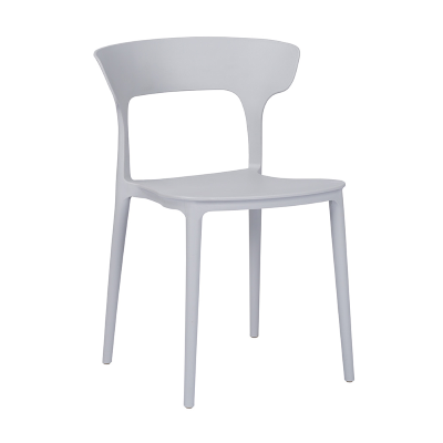 Moderner stapelbarer Küchenstuhl für drinnen und draußen 4 Stühle Grau - LIAM