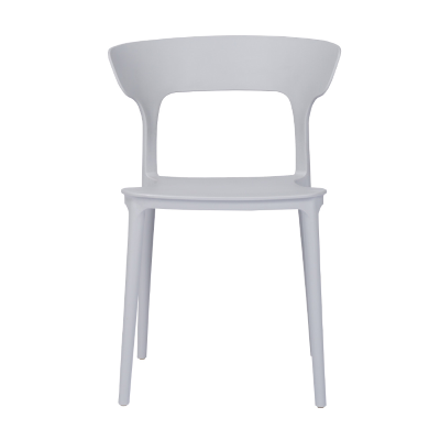 Moderner stapelbarer Küchenstuhl für drinnen und draußen 4 Stühle Grau - LIAM