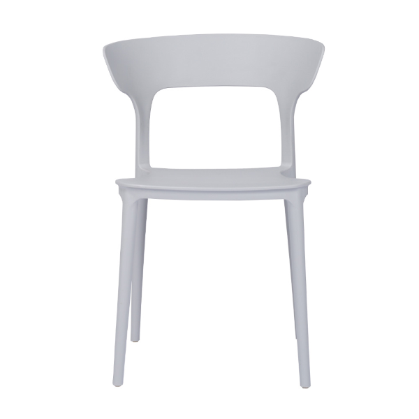 Moderner stapelbarer Küchenstuhl für drinnen und draußen 4 Stühle Grau - LIAM