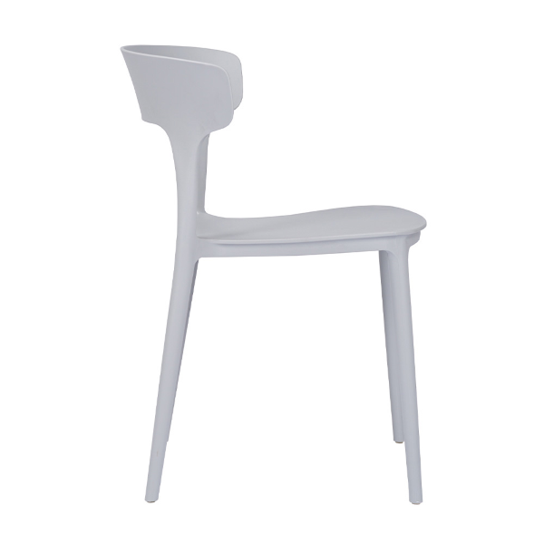 Moderner stapelbarer Küchenstuhl für drinnen und draußen 4 Stühle Grau - LIAM