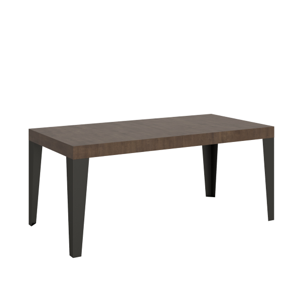 Flame extendable table Walnut 90x180 extended 284 Anthracite frame