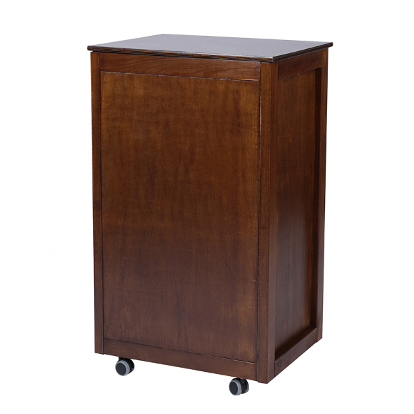 Kitchen trolley chest of drawers with wooden top Giada Walnut